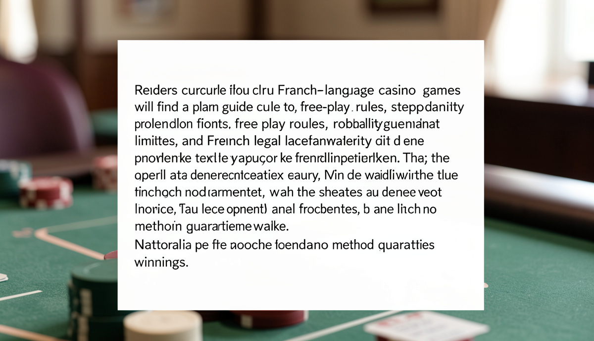 free casino game rules